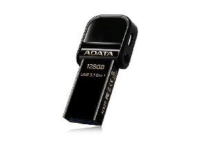 64GB ADATA AI920 JET BLACK APPLE LIGHTNING OTG Flash Drive - AAI920-64G-CBK