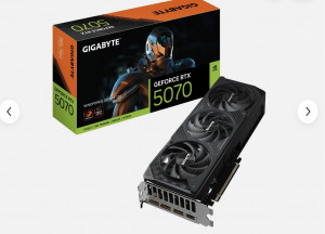 Gigabyte GV-N5070WF3OC-12GD, GeForce RTX 5070, CUDA 6144, 12 GB, GDDR7, 750W